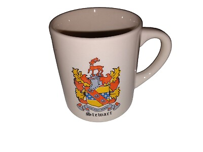 #ad Stewart Family Crest Coffee Mug Genealogy Scottish Clan $19.95