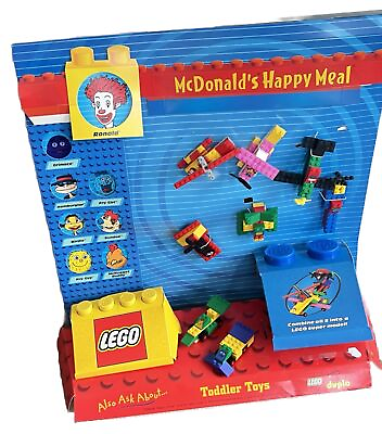 #ad 1999 McDonald#x27;s Happy Meal display FULL SET toys LEGO SUPER MODEL $85.00