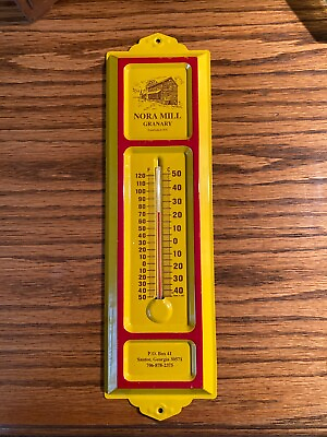#ad ANTIQUE OLD NEW STOCK NORA MILL GRANARY WALL THERMOMETER $225.00
