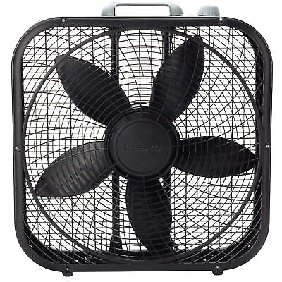 #ad 22quot; Cool Colors Weather Resistant Box Fan with 3 Speeds Black B20301 New $22.07