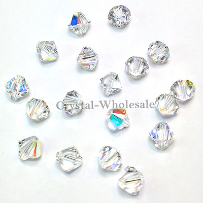 #ad Swarovski 5328 XILION Bicone Beads Factory Pack CRYSTAL AB 001 AB *Pick Size QTY $100.81