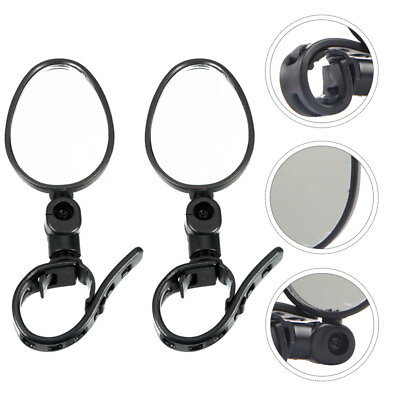 #ad 2 Pcs Plastic Rearview Mirror Motorcycle Mirrors for Handlebars Bike $8.00