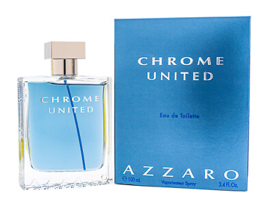 #ad Chrome United by Azzaro 3.4 oz EDT Cologne for Men New In Box $24.51