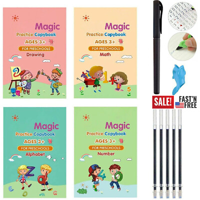 #ad Grooved Magic Copybook Grooved Children#x27;s Handwriting Book Practice Set Gift Kid $13.88