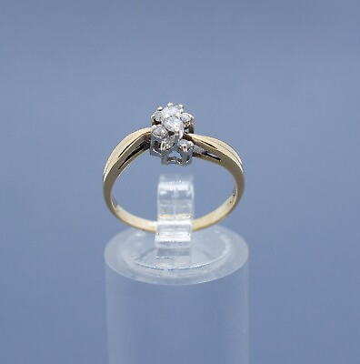 #ad MA4 Ladies 14K Yellow Gold Diamond Ring .16 ctw 2.4 Grams Size 6 $349.50