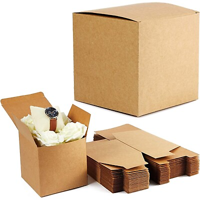 30pc Brown Kraft Paper Cardboard Gift Box Party Favor with Lid 5.75quot;x5.75quot;x5.75quot; $21.99