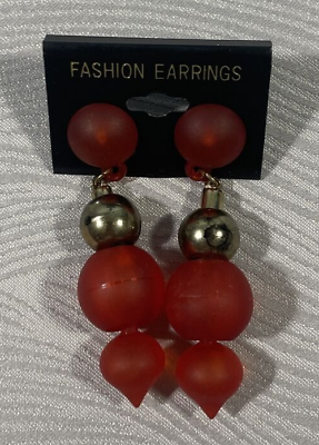 #ad Red Dangle Fashion Earrings $4.99