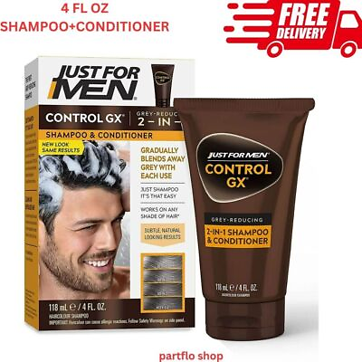 #ad Just For Men Control GX Gradual Gray Reduction 2 in 1 Shampoo Plus Conditioner 4 $10.47