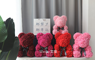 10quot; Artificial Rose Teddy Bear Birthday Valentine#x27;s Day Gift for Girlfriend Wife $19.99