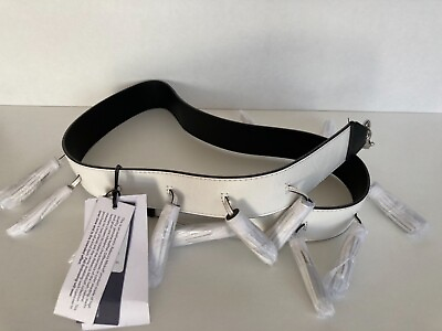 #ad Rebecca Minkoff Handbag Guitar Leather Tassels Shoulder Strap Optic White NWT $89.00