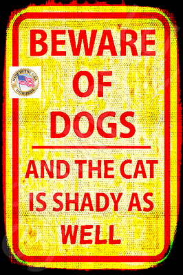 #ad #ad *BEWARE OF DOG SHADY CAT SIGN* 8quot;X12quot; METAL USA MADE NO TRESPASSING FORGET WIFE $14.99