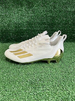 #ad Adidas Adizero Football Cleats White Gold Metallic GX5122 Men’s Sizes $79.00