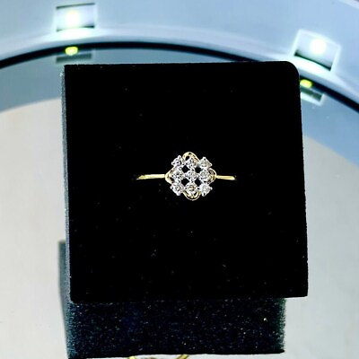 #ad 14K Gold Brilliant Cut Diamond Engagement Ring Dainty Wedding Promise Gift $295.87