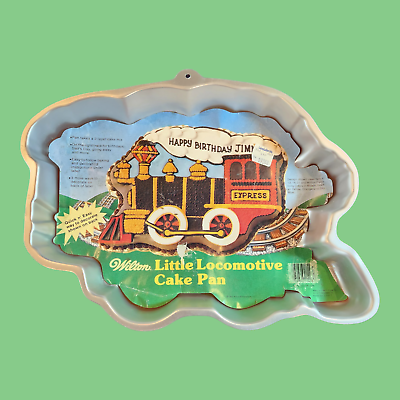 #ad 1983 Wilton Novelty Shaped Cake Little Locomotive Train 502 3649 Aluminum $15.00