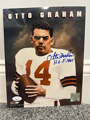 #ad Otto Graham signed JSA COA 8x10 NFL HOF 1965 Cleveland browns psa bas $99.99