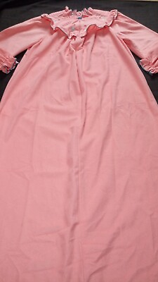 #ad Vintage Lara Dee By Charm Women’s L Peach Pink Warm Zip Lounge Robe Housecoat $19.99