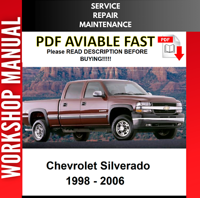 #ad CHEVROLET SILVERADO 2001 2002 2003 2004 2005 2006 SERVICE REPAIR WORKSHOP MANUAL $9.99
