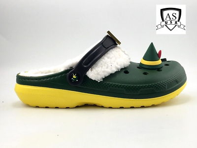 #ad Crocs Buddy The Elf Lined Slip on Clogs Christmas Size Men#x27;s 7 Women#x27;s Size 9 $66.49