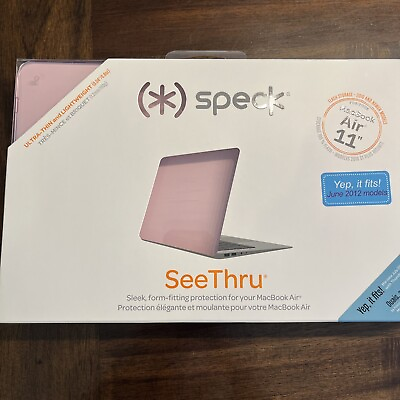 #ad Speck Products SeeThru Hard Case for MacBook Air 11 Inch Blossom Pink $9.90