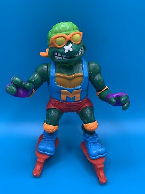 #ad TMNT Vintage Mutant Ninja Turtles 1991 Skate Boardin’ Mike Near Complete $21.00