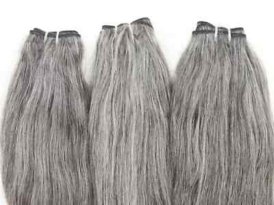 #ad Grey Human Hair Bundles Straight Hair Extensions For Women amp; Girls Pack of 1 $68.00
