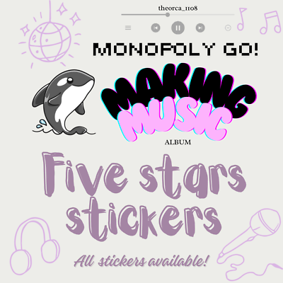 #ad Monopoly Go CHEAP 5💫 Stickers On Your Choice EVERYTHING AVAILABLE READ DES $5.99