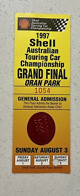 #ad PETER BROCK Final V8 Championship Race Pass Ticket 1997 Oran Park Grand Final. AU $500.00