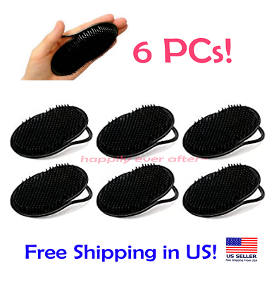 #ad 6 PC Palm Comb Hand Brush Massage Comb Flexibla Pocket Comb *USA SELLER* NEW $7.99