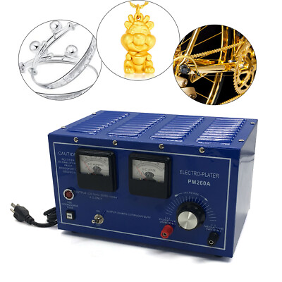 #ad Platinum Silver Gold Plating Machine Jewelry Plater Electroplating Rectifier 30A $139.13