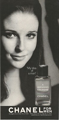 CHANEL FOR MEN A gentleman#x27;s cologne quot;My idea of a manquot; 1968 Vintage Print Ad $6.99