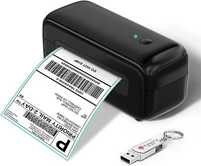 Shipping Label Printer USB Direct Thermal Barcode for UPS USPS FedEx Etsy Amazon $35.99