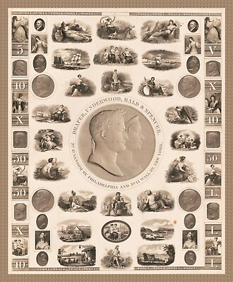 #ad 11079.Decoration Poster.Home Wall.Draper Underwood Bald and Spencer bank notes $60.00
