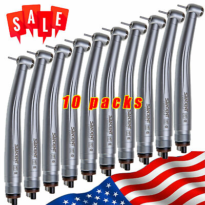 #ad 10 Pcs NSK PANA MAX Style Dental High Speed Push Button Handpiece 4 Hole SANDENT $129.99