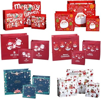 #ad 18 PCS Christmas Gift Bags with Assorted Christmas Prints for Xmas Gift Bags $6.99