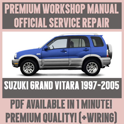#ad WORKSHOP MANUAL SERVICE amp; REPAIR GUIDE for SUZUKI GRAND VITARA 1997 2005 GBP 7.33