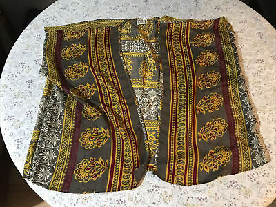 #ad Baizaar 100% Silk top open vest Handmade in india Women’s L large See Photos $2.78