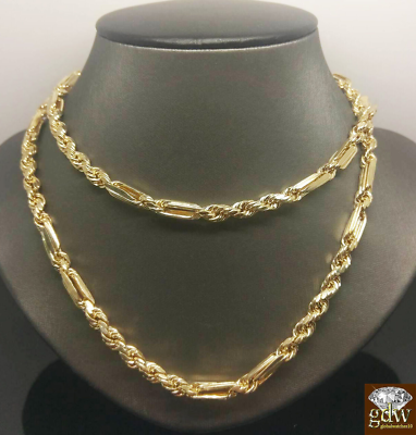 #ad #ad 10k Gold Milano Rope chain 6mm 20 Inch Yellow Gold Necklace Free Shipping $568.47
