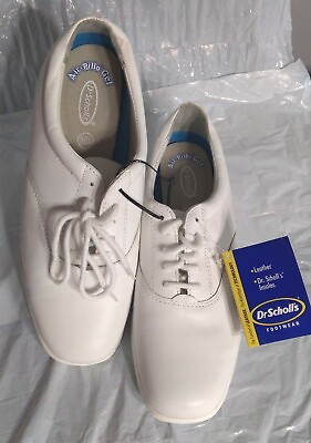 #ad Dr Scholls Careers Womens MAGGIE 10W White Leather Work Shoes Air Pillo Gel $25.50