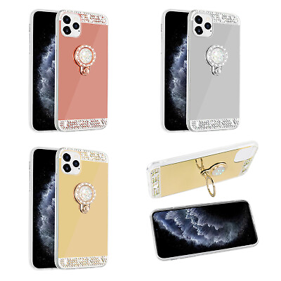 #ad For iPhone 12 Mini 12Pro Max Mirror Glitter Case with Ring Holder Kickstand $6.99