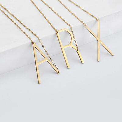 #ad Gold Multi Layer Initial 26 Letters ABCD Necklace Gift Goods $5.36