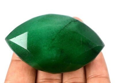 #ad New Product 250 300 Ct Brazilian Treated Emerald 1 Piece Gemstone Marquise Cut $17.00