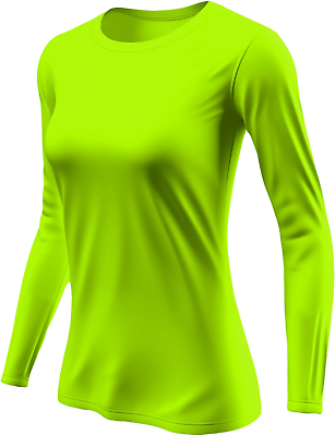 #ad High Visibility Women#x27;s Neon Long Sleeve Swim Shirt $19.71