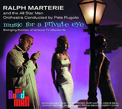 #ad Ralph Marterie MUSIC FOR A PRIVATE EYE BIG BAND MAN 2 LP ON 1 CD $19.98