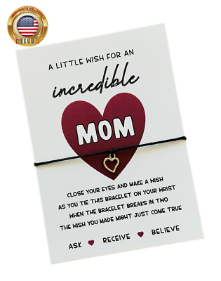 #ad #ad Gift for Mom Mom Wish Bracelet Mom Card Mother#x27;S Day Gift Mom Bracelet ⭐ $7.67