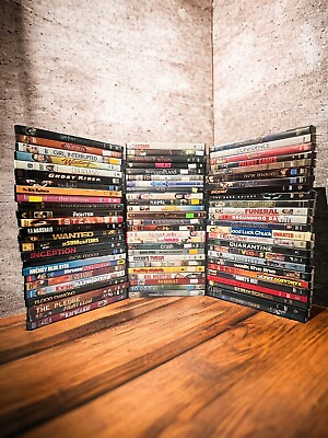 #ad Lot of 75 DVDs Bulk Wholesale DVDs Lot List DVD Movies Assorted Genres $46.49