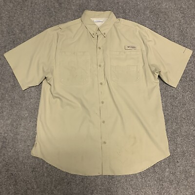 #ad Columbia PFG Shirt Adult Large Short Sleeve Short Sleeve Fishing $19.88