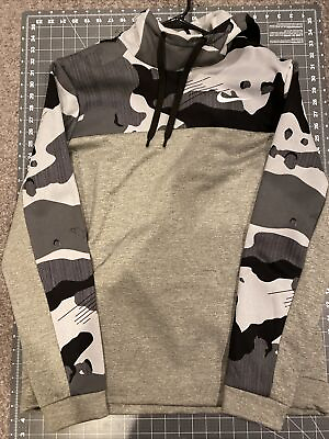 #ad Nike Mens Sweatshirt Large. Gray Black Camo Sleeve. Never Worn. Looks Brand New. $29.99