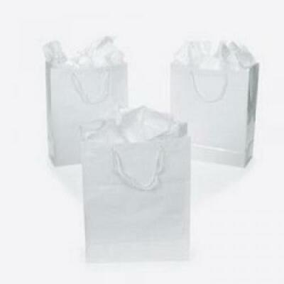 #ad Large White Gift Bags 1 Dozen Bulk Toy by Fun Express $13.88
