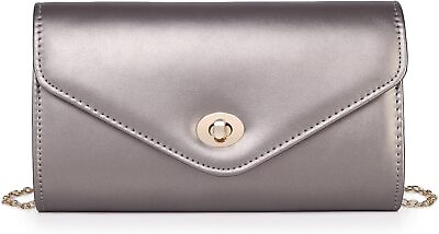 #ad Women#x27;s Evening Handbag Vegan Leather Clutch Envelope Clutch Bag Classic Dressy $39.87
