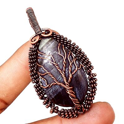 #ad Gift For Her Copper Jasper Gemstone Handmade Jewelry Wire Wrap Pendant 2.17quot; $15.99